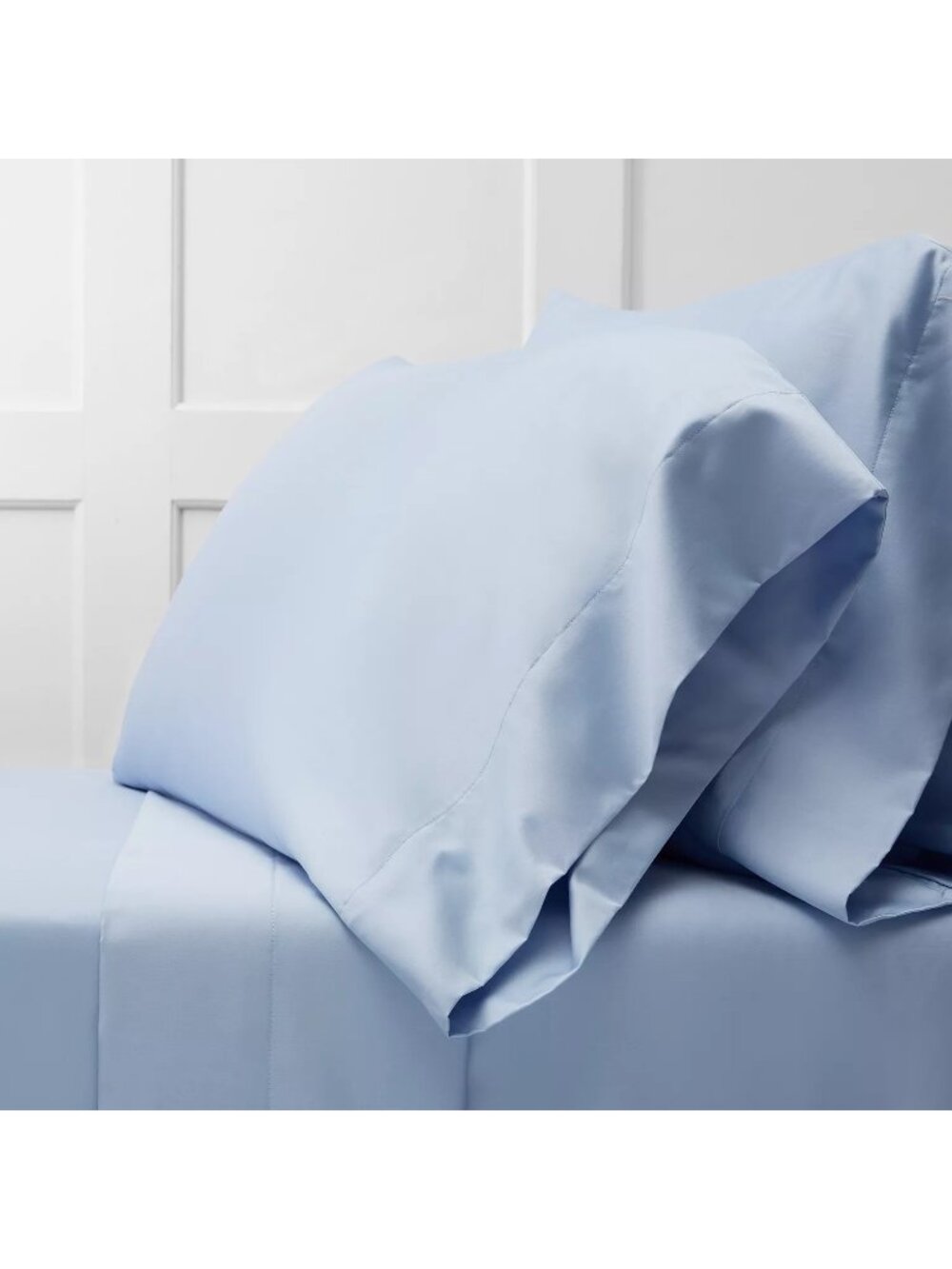NWT Sky 500TC Wrinkle Resistant Sateen Sheet Set Coast Blue Twin Size 70x98